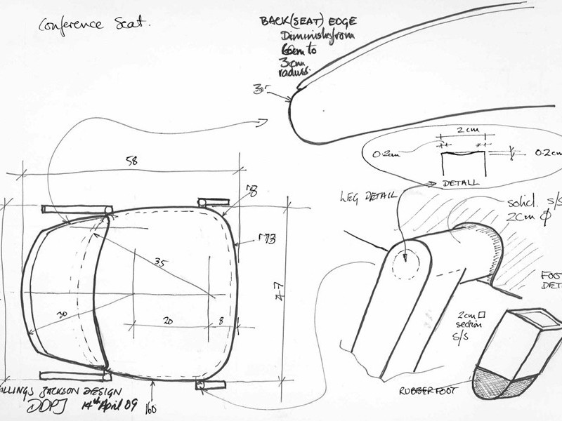 Concili chair sketch Concili chair sketch