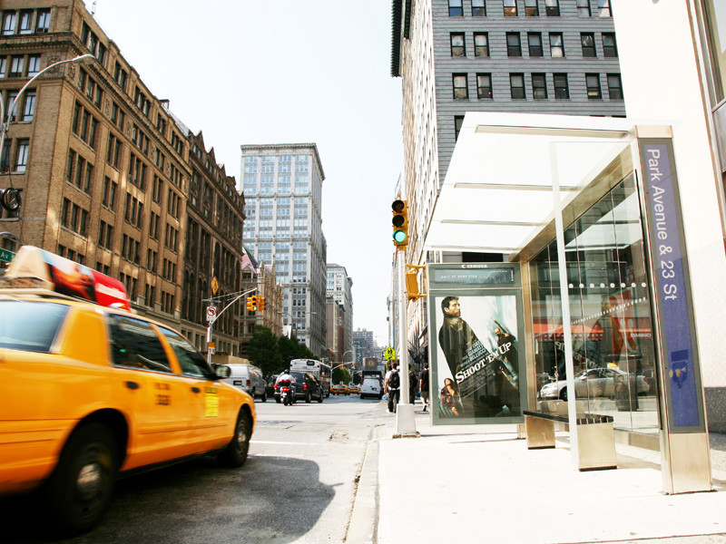 NYC bus shelter NYC bus shelter