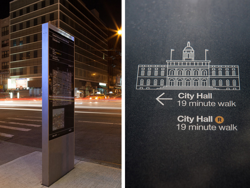 NYC wayfinding night